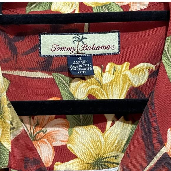 TOMMY‎ BAHAMA Mens Silk Ticket to Relax Tropical Hawaiian Camp Casual Shirt XL - Picture 3 of 10